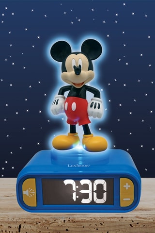 Despertador digital com luz de presença Mickey Disney em 3D e efeitos sonoros - A partir dos 4 anos