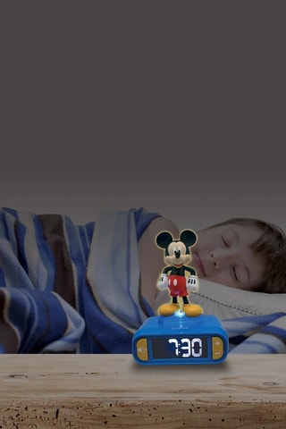 Despertador digital com luz de presença Mickey Disney em 3D e efeitos sonoros - A partir dos 4 anos