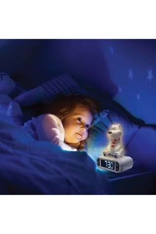Despertador urso com luz de presença e efeitos sonoros - A partir dos 3 anos