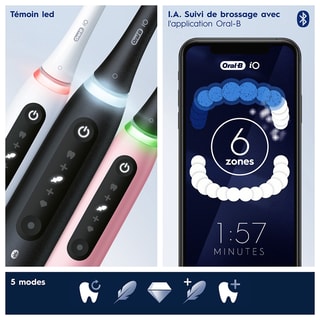 Brosse à dent électrique connectée Bluetooth - iO 5N Bad Elect - Rose