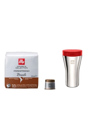6 paquets de capsules Iperespresso Brésil et Mug de voyage offert