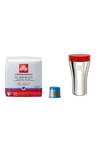 6 paquets de capsules Iperespresso Classico et Mug de voyage offert
