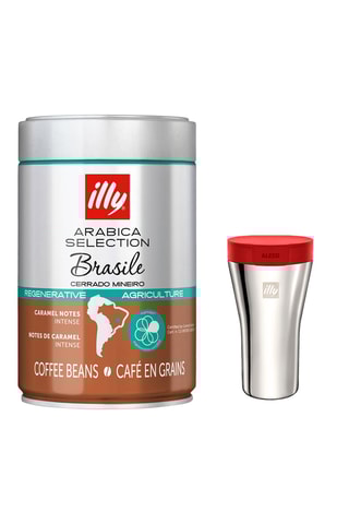 6 boîtes de café Arabica en grains Sélection Brésil Cerrado Mineiro 250 g et Mug de voyage offert