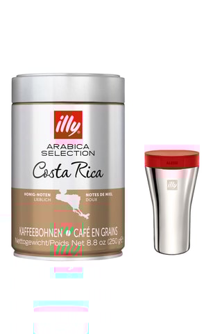 6 boîtes de café en grains Arabica Selection Costa Rica 250 g et Mug de voyage offert
