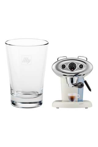Machine à café 1 l blanche et 6 verres à café offerts