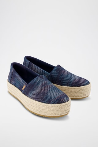 Espadrilles plateformes Valencia - Bleu marine