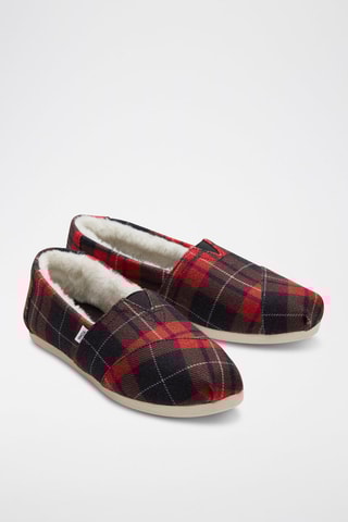 Espadrilles fourrées Alpargata Classic - Rouge et noir