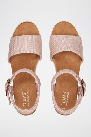 Sandales compensés Diana - Rose poudré