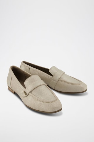 Mocassins en cuir Lynette - Gris clair
