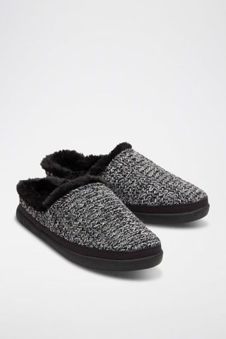 Pantoufles fourrés Sage - Noir