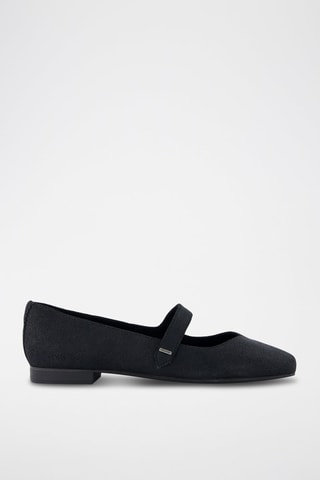 Babies en cuir Bianca - Noir