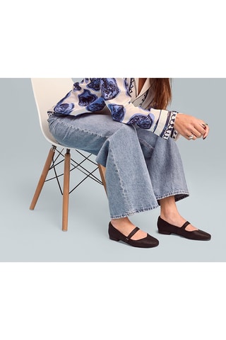 Babies en cuir Bianca - Noir