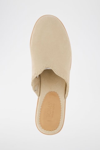 Mules à talons en nubuck Addison Clog - Beige
