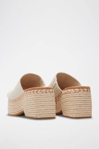 Mules à talons en cuir Laila Mule - Beige