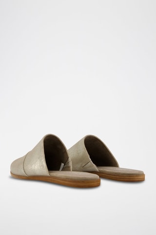 Mules en cuir Jade - Argenté