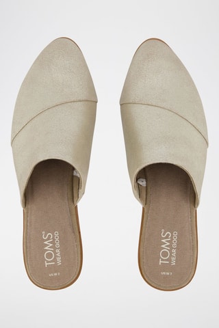 Mules en cuir Jade - Argenté