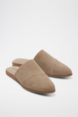 Mules en nubuck Jade - Beige foncé