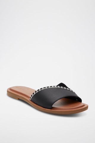 Mules en cuir Shea - Noir
