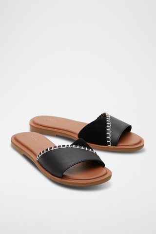Mules en cuir Shea - Noir