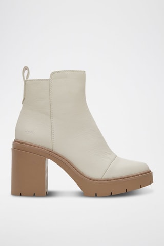 Bottines en cuir Rya - Beige
