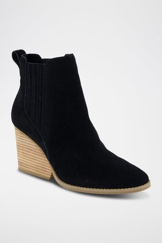 Bottines Chelsea compensées en cuir Noa - Noir