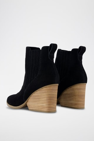 Bottines Chelsea compensées en cuir Noa - Noir