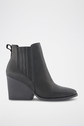 Bottines Chelsea compensées en cuir Noa - Noir