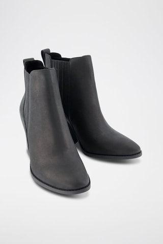 Bottines Chelsea compensées en cuir Noa - Noir