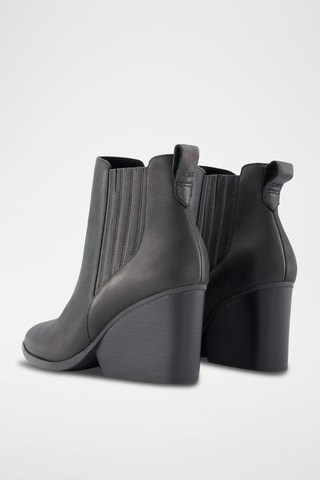 Bottines Chelsea compensées en cuir Noa - Noir
