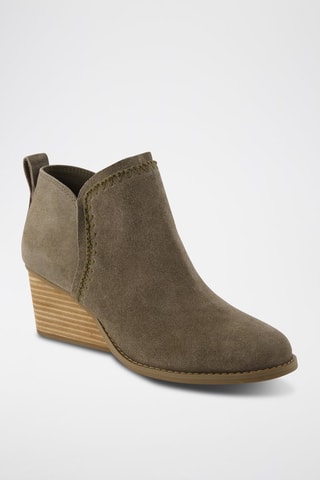 Bottines compensées en nubuck Kaia - Kaki