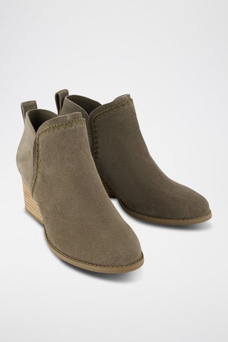 Bottines compensées en nubuck Kaia - Kaki