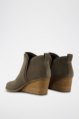 Bottines compensées en nubuck Kaia - Kaki