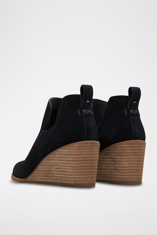 Bottines compensées en nubuck Kallie - Noir