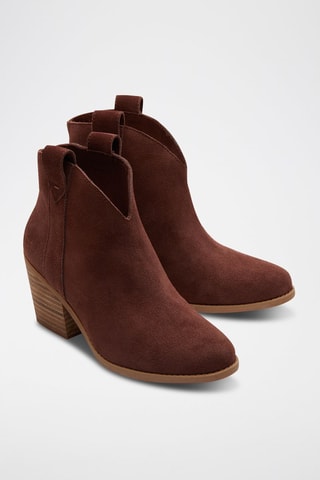 Bottines en nubuck Constance - Marron foncé