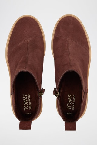 Bottines Chelsea compensées en cuir Maude - Marron