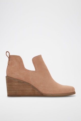 Bottines compensées en cuir Kallie - Marron clair