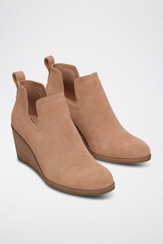 Bottines compensées en cuir Kallie - Marron clair