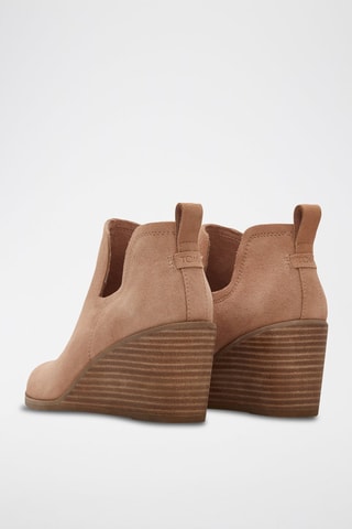 Bottines compensées en cuir Kallie - Marron clair