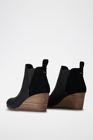 Bottines Chelsea compensées en cuir Kelsey - Noir