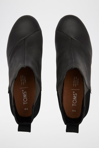 Bottines Chelsea compensées en cuir Kelsey - Noir