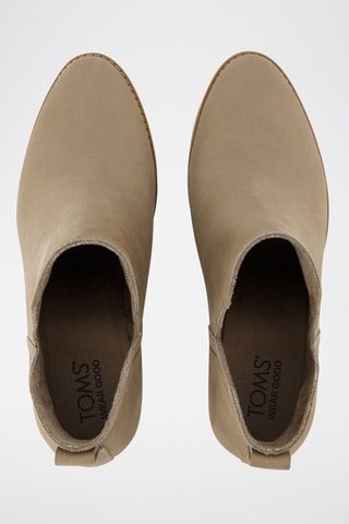 Bottines compensées en cuir Eliza - Beige