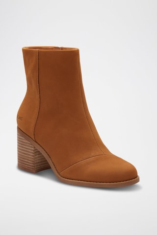 Bottines en cuir Evelyn - Beige
