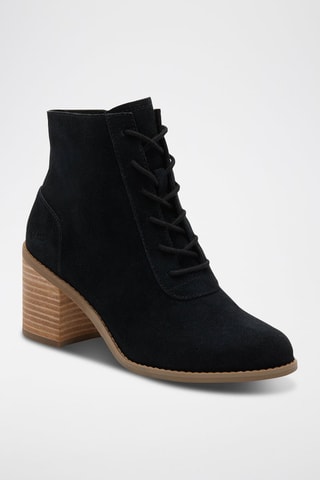 Bottines en cuir Evelyn Lace Up - Noir