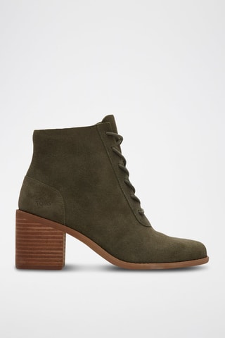 Bottines en cuir Evelyn Lace Up - Vert olive