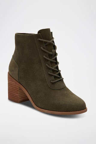 Bottines en cuir Evelyn Lace Up - Vert olive
