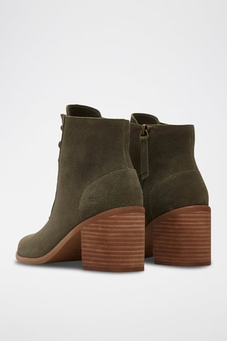 Bottines en cuir Evelyn Lace Up - Vert olive