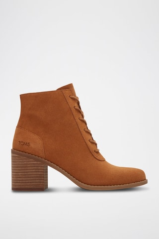 Bottines en cuir Evelyn Lace Up - Beige