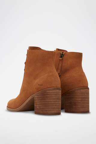 Bottines en cuir Evelyn Lace Up - Beige