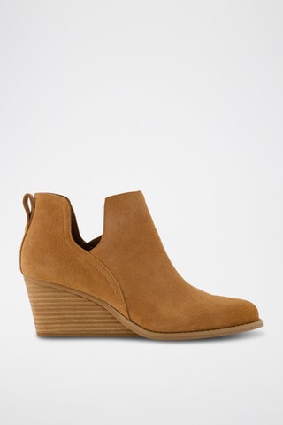 Bottines compensées en nubuck Gwen - Marron