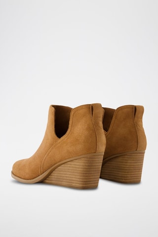 Bottines compensées en nubuck Gwen - Marron